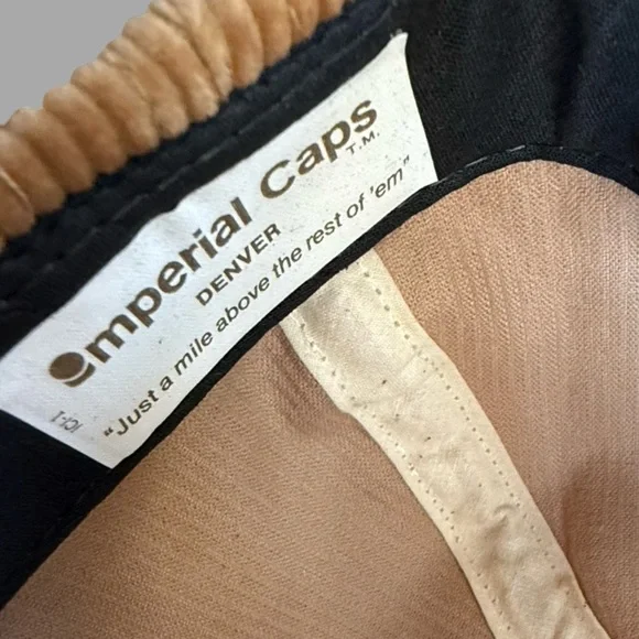 NWOT Vintage Banks Corduroy Rope Hat Brown Imperial Caps Denver NEW Unworn - Picture 6 of 8